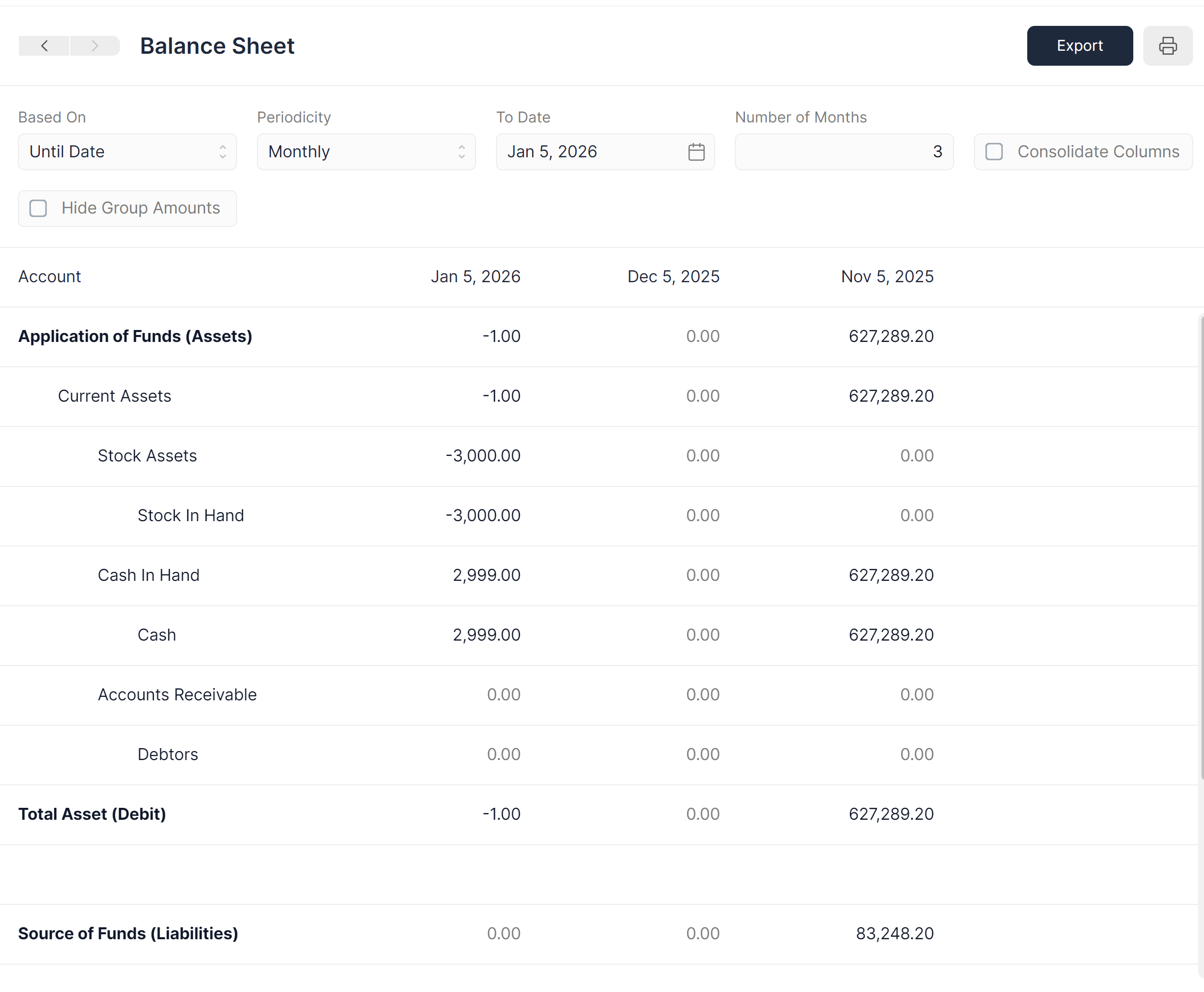 Balance Sheet